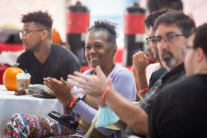 applause during a luncheon