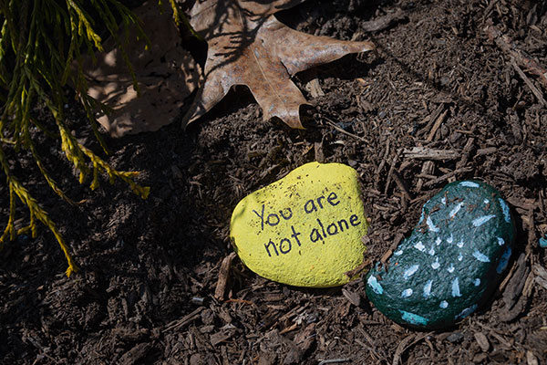 Rock that says you are not alone