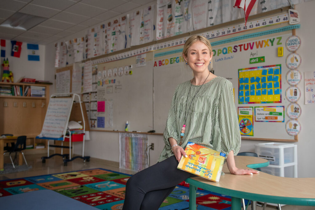 Sophie Kelliher, Woodland Street Academy teacher.