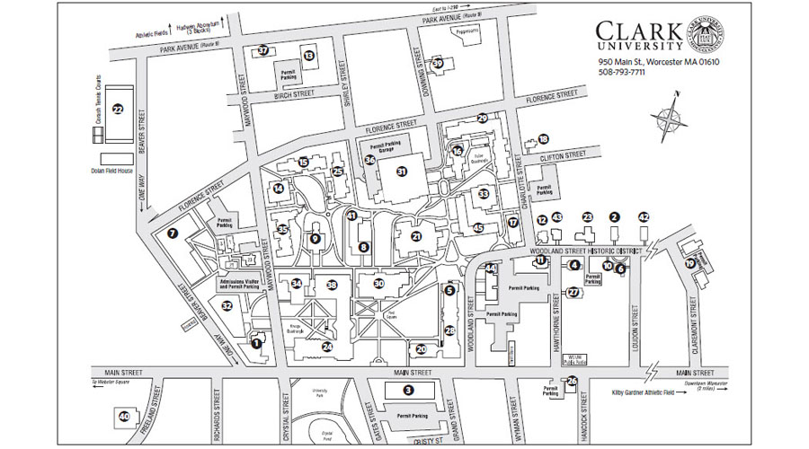 Campus Map And Directions Clark University